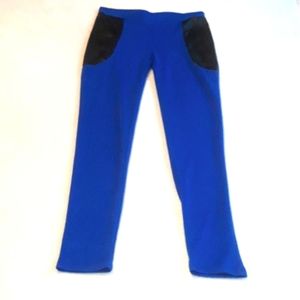Used Blue Cotton Blend Skinny Pants